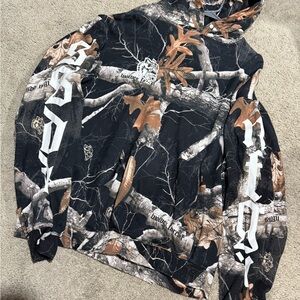 Darc Sport Black and Brown Camouflage Hoodie — WORN ONCE